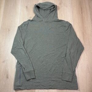 tasc Performance Mens Bamboo Cotton Blend Hoodie Green Size Medium Zip Pocket